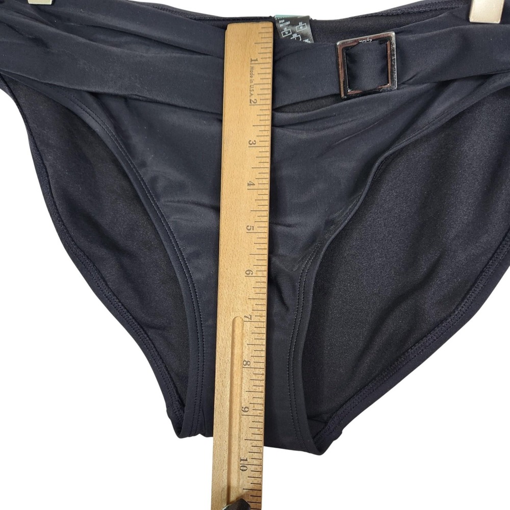 PANACHE Anya Classic Swim Bottom Womens Large Black Bikini Brief Belted Lycra - Picture 8 of 12